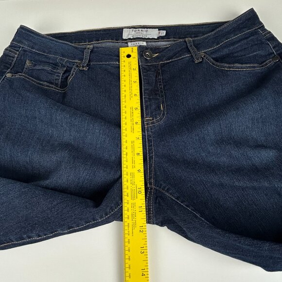 Torrid Jeans Womens 14 Regular Curvy Super Stretch Skinny High‎ Rise Blue Casual - Picture 10 of 16